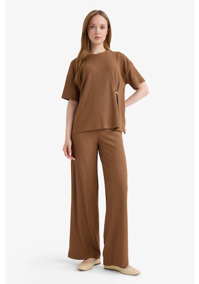 Defacto Straight Fit Bürümcük Pantolon E9890ax25aubn132 Kahve