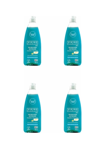 Viking Premium Bulaşık Deterjanı Fesleğen & Limon 4 x 750 ML