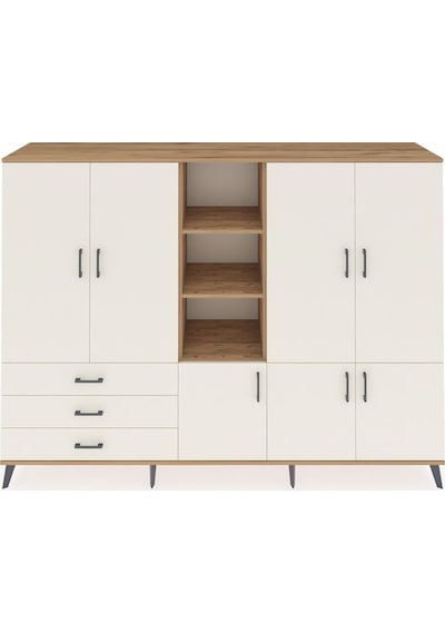 Hyperion Dolap 11 Raflı 3 Çekmeceli 7 Kapaklı 220x44x163 Çam-ayta Çam-aytaşı