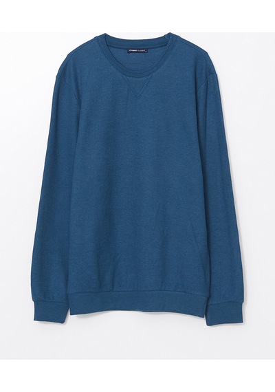 Lcwaıkıkı Classic İndigo Bisiklet Yaka Uzun Kollu Erkek Sweatshirt Lcwaıkıkı Classic İndigo Bisiklet Yaka Uzun Kollu Erkek Sweatshirt