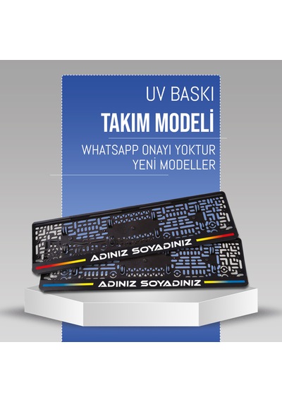 Takım Plakalık, 2 Adet Premium Uv Baskı, Plakalıkhane