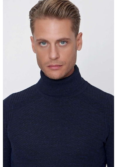 Efor Tr 847 Slim Fit Lacivert Klasik Triko Lacivert