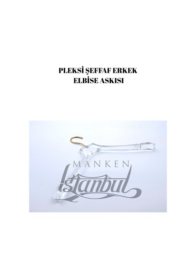 Takım Elbise Askısı 44 Cm Pleksi Şeffaf Gold Kancalı Erkek Ceket Palto Askısı 5 Adet Diğer