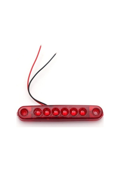 Ahmet Otomotiv 5 Adet Mercekli Parmak Lamba Kırmızı 6 Ledli 12v-24v