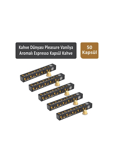 Kahve Dünyası Pleasure Vanilya Aromalı Espresso Kapsül Kahve 5 x 10 Kapsül
