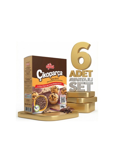 Afia Çikoparça Bitter Parça Çikolata 6x100 Gr