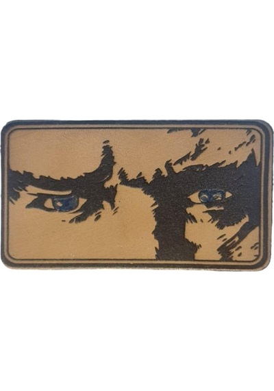 Atatürk Mavi Göz - Deri Peç - Arma - Leather Patch Bej