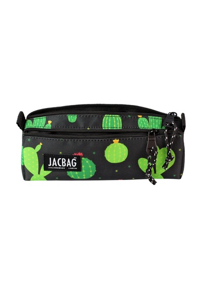Jacbag Dual Prıme-çift Bölmeli Üçgen Tip Kalem Kutusu Dual Prime-kaktüs renkli