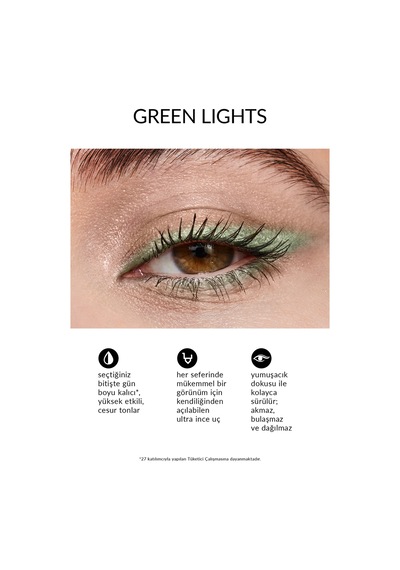 Avon Glimmerstick Asansörlü Metalik Göz Kalemi Green Lights