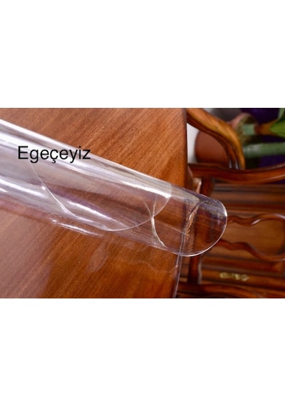 Şeffaf Pvc Kalın Masa Örtüsü Kaymaz Masa Koruyucu 1.3 Mm 2.0 MM