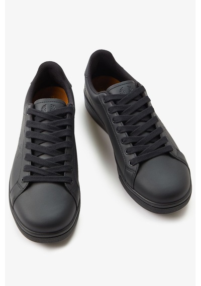 Fred Perry B1314 Leather Emb Ovd Branded Erkek Günlük Ayakkabı Siyah