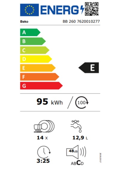 Beko BB 260 6 Programlı 14 Kişilik Bulaşık Makinesi
