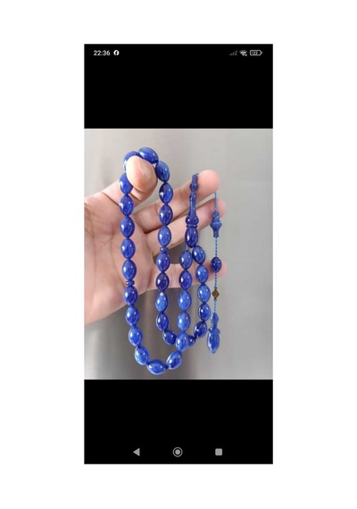 Sıkma Kehribar Tesbih Üst Düzey Usta İşçilik Lacivert - 865605827 Lacivert - 865605827 Lacivert