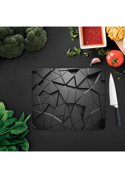 Tr Antrasit Kristal Cam Kesme Tahtası 29cm X 34cm Diğer