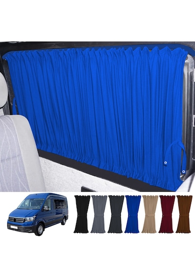 Pandami Volkswagen Crafter 2. Nesil Orta Şase 2018+ Uyumlu Mavi Raylı Oto Perde Takımı