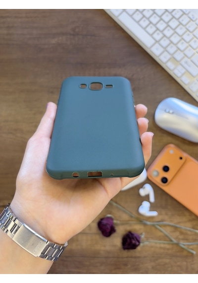 Samsung J7 2015 Uyumlu Kamera Korumalı Darbeye Dayanıklı Renk Atmayan Fab Silikon Kılıf Haki