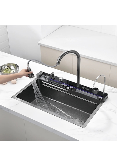 Krome Teknolojik Akıllı Eviye Seti Kombine Ultimate Nano Siyah Krm1020-Bl