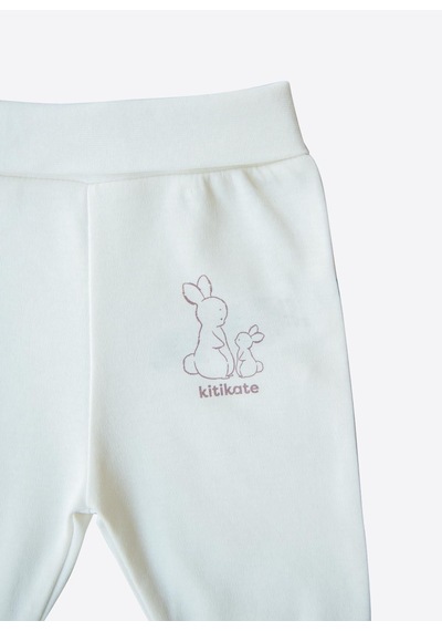 Kitikate Organik New Basic Patiksiz Pantolon Ekru Ekru