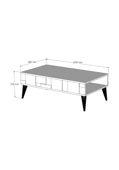 Variant Madrid Orta Sehpa - Ceviz / Beyaz Mermer