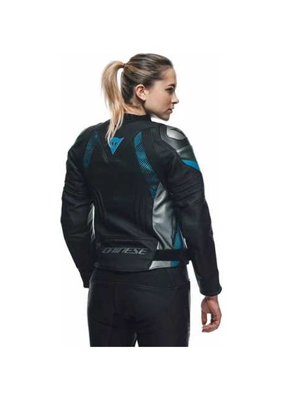 Dainese Daınese Ceket Deri/avro 5 Leather Jacket Wmn Blk Teal Ant