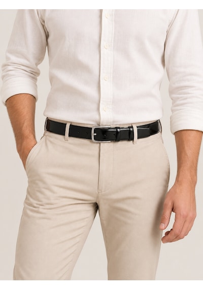 Pierre Cardin %100 Hakiki Deri Siyah Rugan Şık Klasik Erkek Kemer