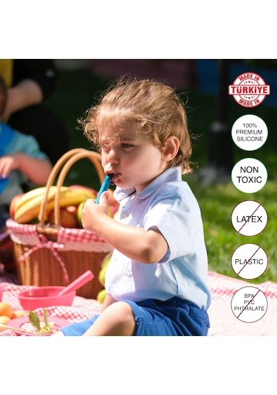 Babychefs Silikon Bebek Beslenme Seti 2 Parça-mavi