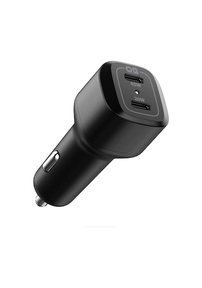 65w Usb-c 2 Port Araç İçi Hızlı Şarj Aleti Pps Desteği Akım Korumalı Güç Adaptörü Çakmaklık İphone & Android & İpad & Macbook Type-c - Acp02562