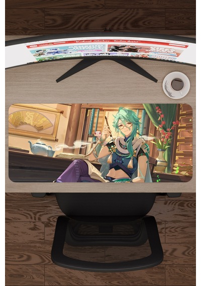 Baizhu Genshin Impact Anime Gacha V5 - 70x30 Xl Gaming Mouse Pad Fare Altlığı