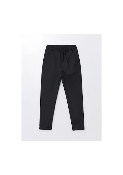LC Waikiki Lcw Beli Lastikli Dokulu Erkek Çocuk Pantolon Siyah