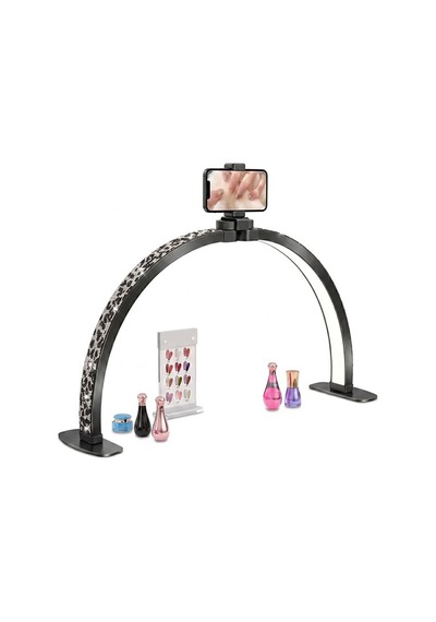 Trled F-700a 70cm Zebra Desenli Katlanabilir Masaüstü Manikür Ve Protez Tırnak Lambası