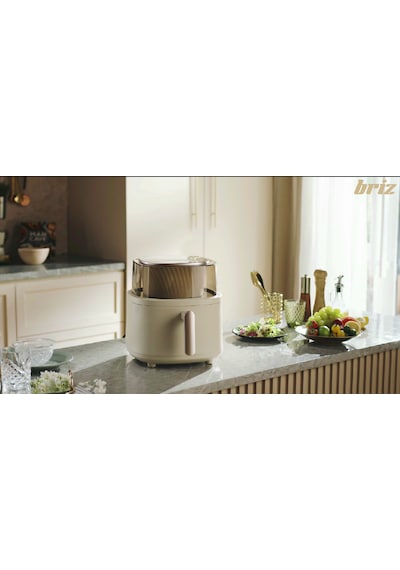 Briz BR660 Otomatik Karıştırıcılı Zaman Ayarlı XL 6 L Airfryer Fritöz