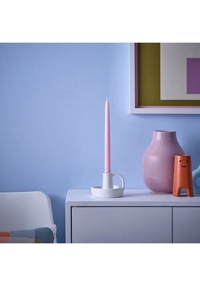 Sumuhome Klokhet 8 Adet 25 Cm Mum Açık Pembe Şamdan Mumu