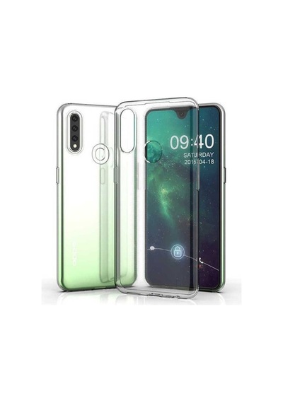 Oppo A31 Kılıf Zore Süper Silikon Kapak Renksiz