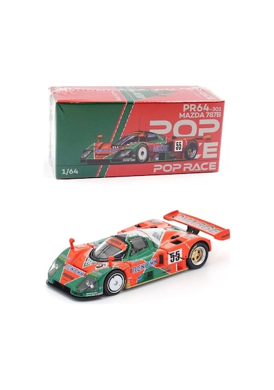 Pop Race 1/64 - Mazda 787b 1991 Le Mans 24h Wınner Çok Renkli