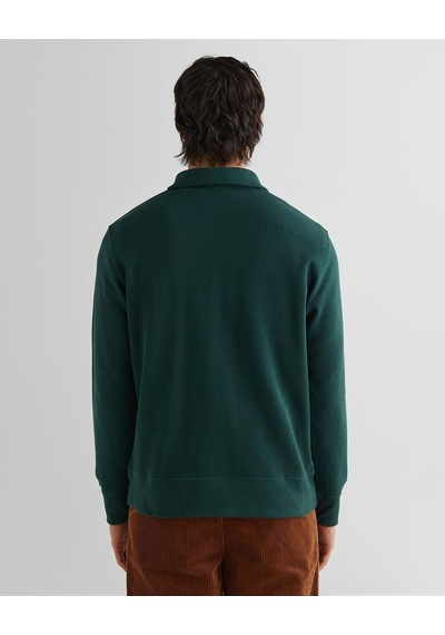 Gant Erkek Yeşil Regular Fit Yarım Fermuarlı Sweatshirt-11381 374-yeşil