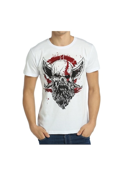 Bant Giyim - God Of War Beyaz Erkek T-Shirt Tişört