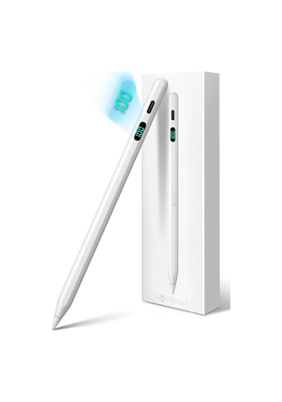 Novstrap Apple Uyumlu iPad 7/8/9 Nesil 10.2 İnç İle Dokunmatik Tablet Kalemi Pen Dz915 Şarj Ekranlı Avuç İçi Reddi Stylus