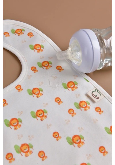 E&f Store 3'lü Sıvı Geçirmez Mama Önlüğü Seti - Ayıcık/aslan/fil Çok Renkli