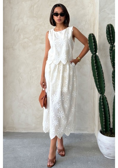 Verymoda Nakışlı Etek D2914 Taş