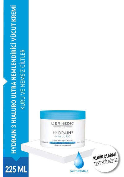 Dermedic Hydrain 3 Hialuro Ultra Nemlendirici Vücut Kremi 225 ML