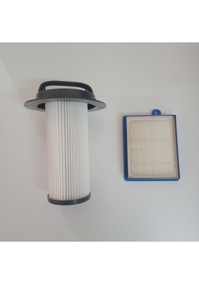 Philips Uyumlu Fc9200 - 9219 Serisi Silindirik Filtre + Hepa Fltre Set