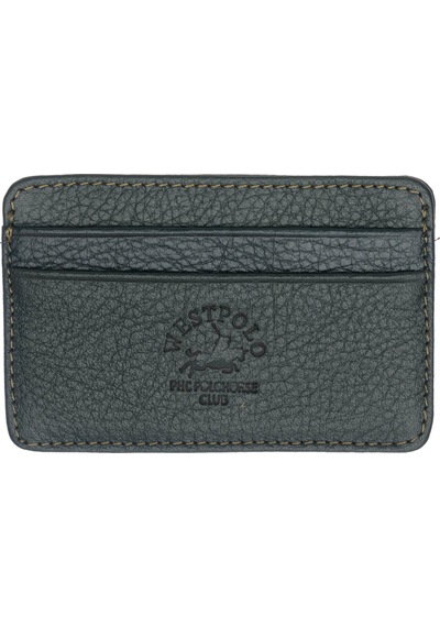 Westpolo Hakiki Deri Unisex İnce Kartlık - Haki 1224784