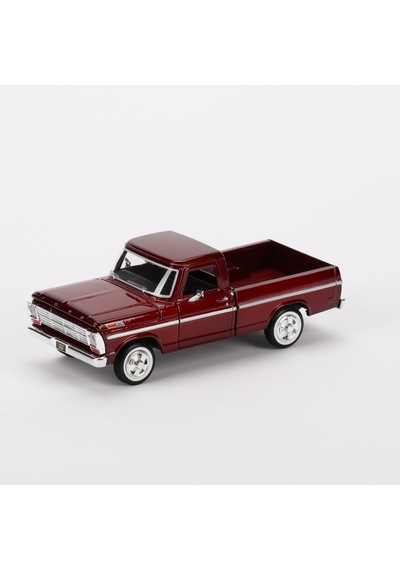 Motormax 1969 Ford F100 Pickup Diecast Model Araba Bordo