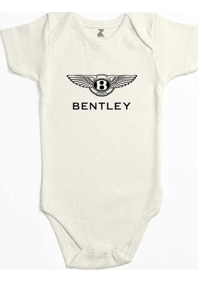 Zepplin Giyim Bentley Logo Ekru Bebek Body Zıbın