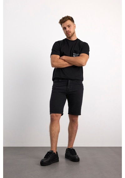 Vigoss 90333-73601 Erkek Denim Regular Fit Mıd Rıse Şort 90333-73601 Blue