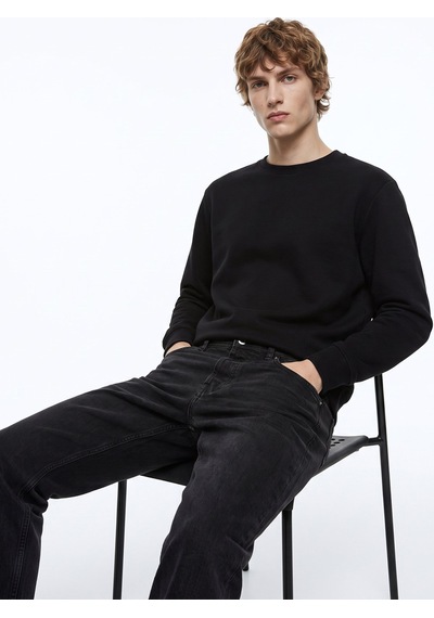 Limon Siyah Erkek Relaxed Sweatshirt L6wm-swt9518