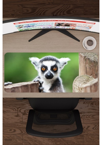 Lemur Kaymaz Dikişli Kauçuk Oyuncu Mousepad V2 - 70x30 Xl Gaming Mouse Pad Fare Altlığı