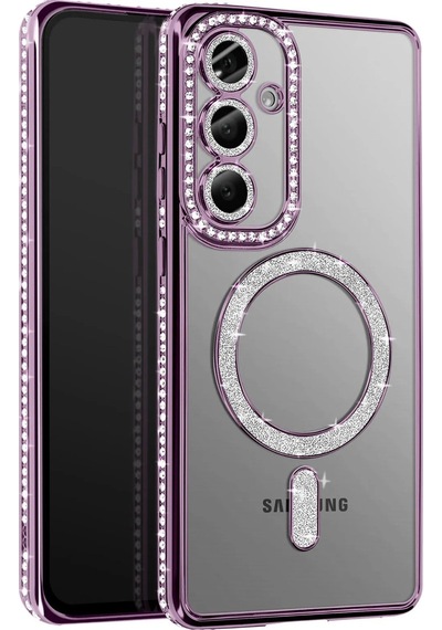 Samsung Uyumlu Galaxy S26 Plus Joke Simli Magneticsafe Kılıf Derin Mor