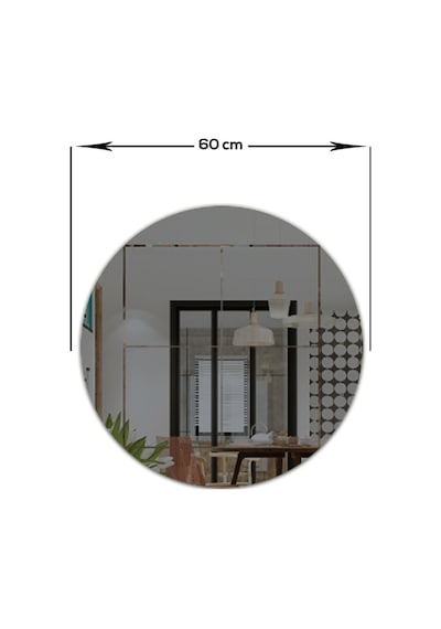 Ayna | Füme Ayna | Kare Kanallı | Çap60Cm Füme