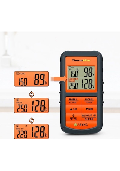 ThermoPro TP-08C Kablosuz Alarmlı Saplamalı Gıda Termometresi